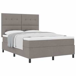 Postel s boxspringem s čelo Taupe 140 x 190 cm textil - obrázek 2