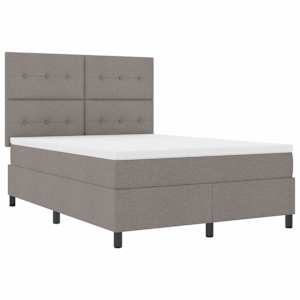Postel s boxspringem s čelo Taupe 140 x 190 cm textil - obrázek 5