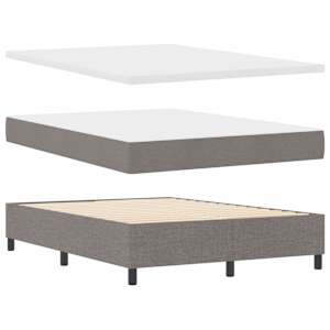 Postel s boxspringem s čelo Taupe 140 x 190 cm textil - obrázek 6