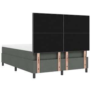 Postel s boxspringem s čelo Tmavě šedá 160 x 200 cm textil - obrázek 9