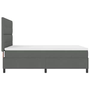 Postel s boxspringem s čelo Tmavě šedá 160 x 200 cm textil - obrázek 8