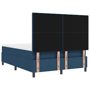 Postel s boxspringem s matrací s čelo Modrá 160 x 200 cm textil - obrázek 9