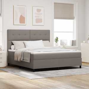 Postel s boxspringem s čelo Taupe 180 x 200 cm textil - obrázek 1
