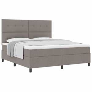 Postel s boxspringem s čelo Taupe 180 x 200 cm textil - obrázek 2