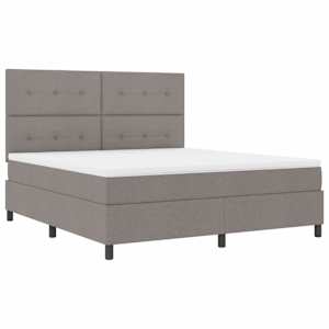 Postel s boxspringem s čelo Taupe 180 x 200 cm textil - obrázek 5