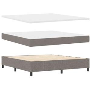 Postel s boxspringem s čelo Taupe 180 x 200 cm textil - obrázek 6