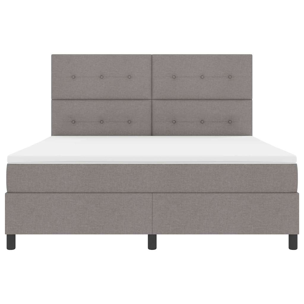 Postel s boxspringem s matrací s čelo Taupe 180 x 200 cm textil - obrázek 7