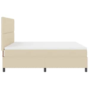 Postel s boxspringem s čelo Krémová 180 x 200 cm textil - obrázek 8