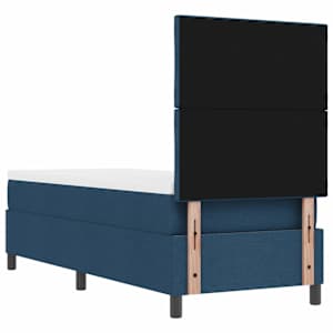 Postel s boxspringem s matrací s čelo Modrá 80 x 200 cm textil - obrázek 9