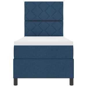 Postel s boxspringem s matrací s čelo Modrá 80 x 200 cm textil - obrázek 7