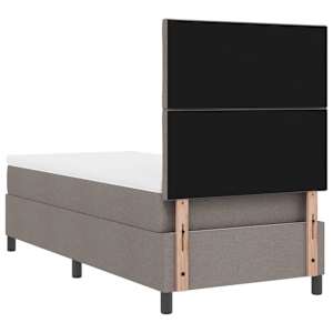 Postel s boxspringem s matrací s čelo Taupe 90 x 190 cm textil - obrázek 9
