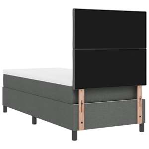 Postel s boxspringem s čelo Tmavě šedá 90 x 200 cm textil - obrázek 9