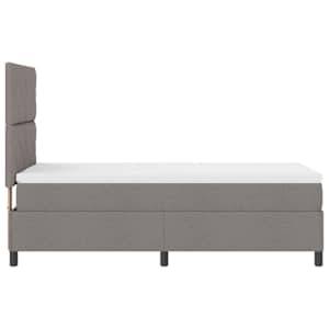 Postel s boxspringem s matrací s čelo Taupe 90 x 200 cm textil - obrázek 8
