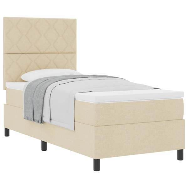 vidaXL Karbi vedrumadrats peaga cream 100 x 200 cm kangas