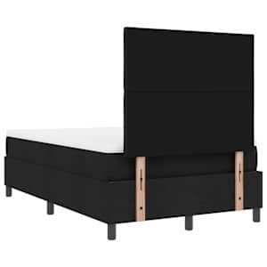 Postel s boxspringem s čelo Černá 120 x 190 cm textil - obrázek 9