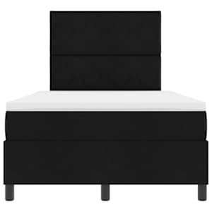 Postel s boxspringem s čelo Černá 120 x 190 cm textil - obrázek 7