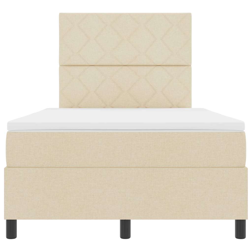 Postel s boxspringem s matrací Krémová 120 x 190 cm textil3339453