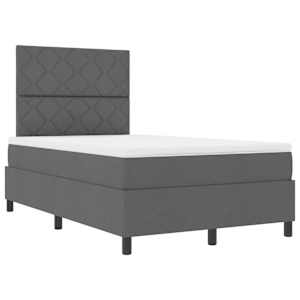 Postel s boxspringem s matrací Tmavě šedá 120 x 200 cm textil - obrázek 5