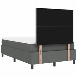 Postel s boxspringem s matrací Tmavě šedá 120 x 200 cm textil - obrázek 9