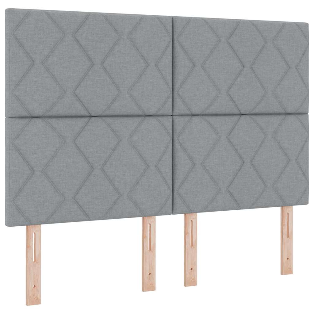 Thumbnail - vidaXL Boxspringbett mit Matratze Hellgrau 140x200 cm Stoff