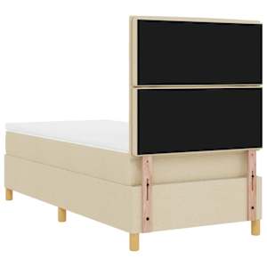 Postel s boxspringem s matrací Krémová 80 x 200 cm textil - obrázek 9