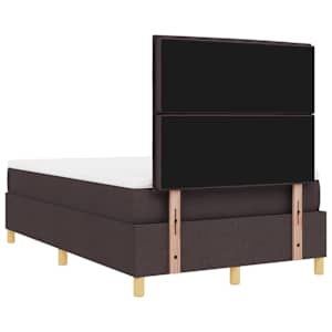 Postel s boxspringem s matrací Tmavě hnědá 120 x 190 cm textil - obrázek 9
