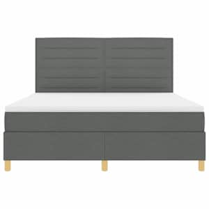 Postel s boxspringem s matrací Tmavě šedá 180 x 200 cm textil - obrázek 7
