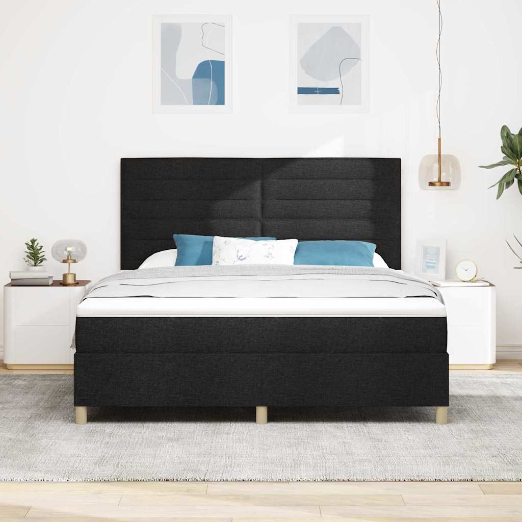 Thumbnail - vidaXL Boxspringbett mit Matratze Schwarz 180 x 200 cm Stoff