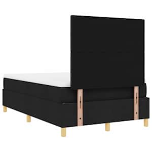 Postel s boxspringem s matrací s čelo Černá 120 x 190 cm textil - obrázek 9