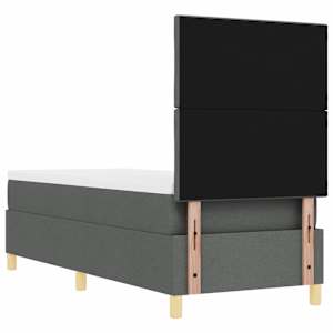 Postel s boxspringem s čelo Tmavě šedá 80 x 200 cm textil - obrázek 9