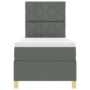 Postel s boxspringem s čelo Tmavě šedá 80 x 200 cm textil - obrázek 7