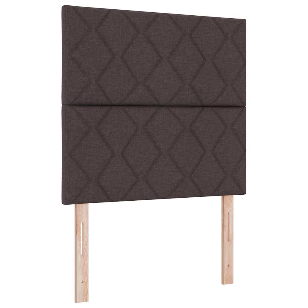 Thumbnail - vidaXL Boxspringbett mit Kopfteil Dunkelbraun 90 x 190 cm Stoff