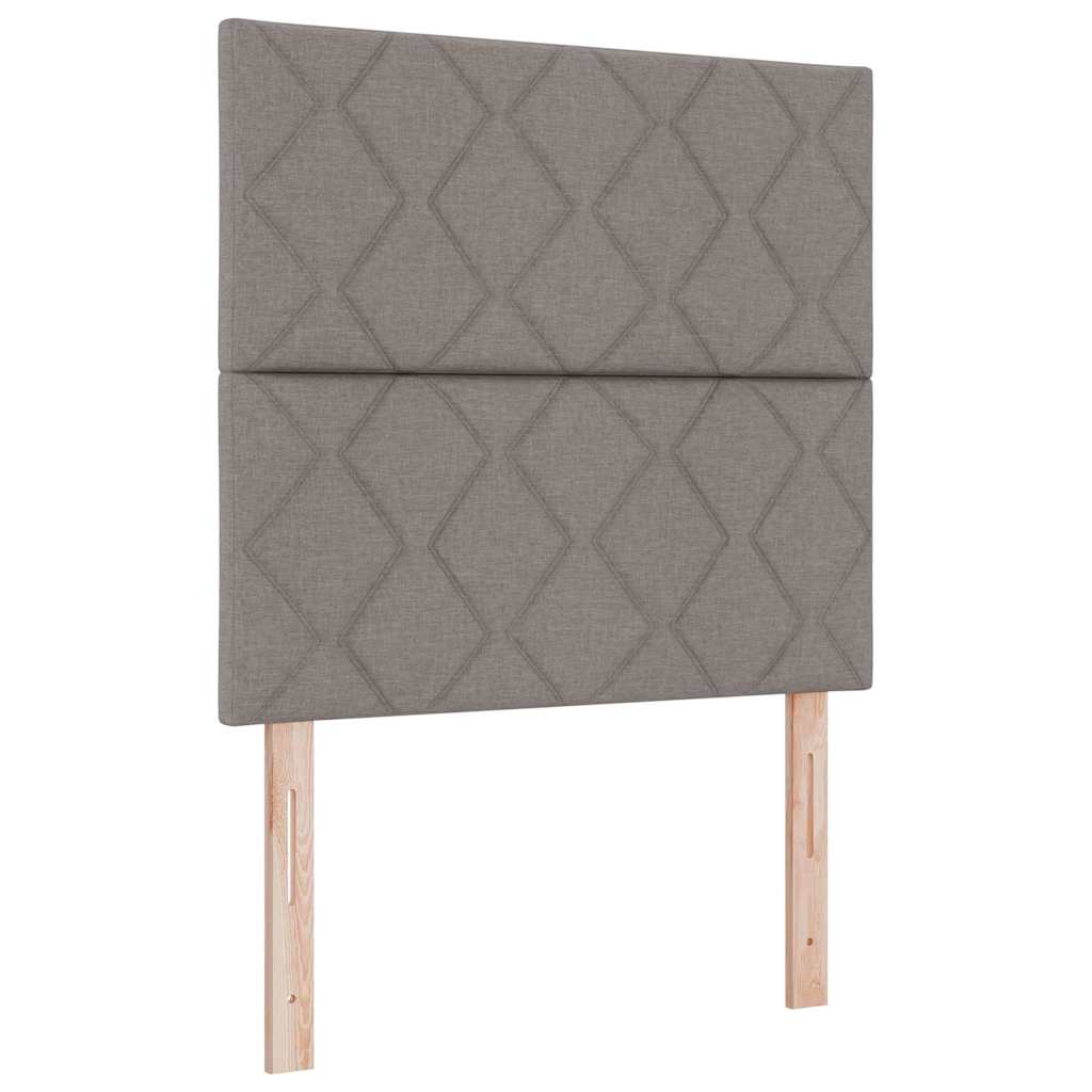 Thumbnail - vidaXL Boxspringbett mit Kopfteil Taupe 90 x 190 cm Stoff