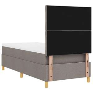 Postel s boxspringem s matrací s čelo Taupe 90 x 190 cm textil - obrázek 9