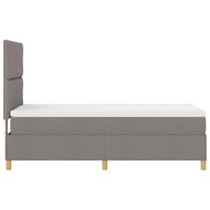 Postel s boxspringem s matrací s čelo Taupe 90 x 190 cm textil - obrázek 8