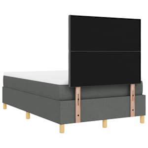 Postel s boxspringem s matrací Tmavě šedá 120 x 190 cm textil - obrázek 9