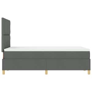 Postel s boxspringem s matrací Tmavě šedá 120 x 190 cm textil - obrázek 8