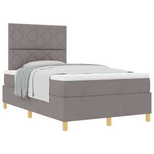 Postel s boxspringem s čelo Taupe 120 x 190 cm textil - obrázek 2