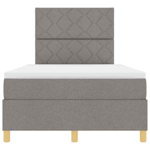 Postel s boxspringem s čelo Taupe 120 x 190 cm textil - obrázek 7