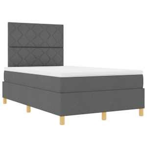 Postel s boxspringem s matrací Tmavě šedá 120 x 200 cm textil - obrázek 5