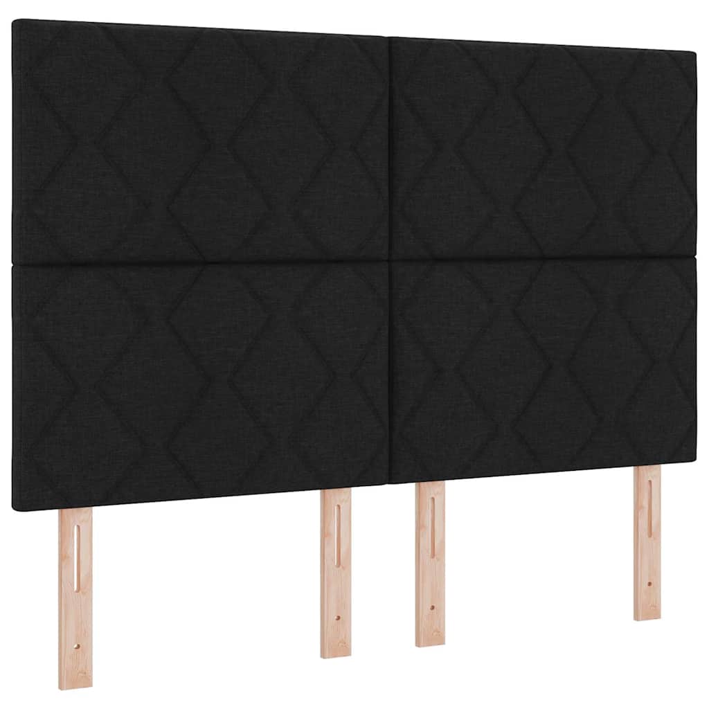 Thumbnail - vidaXL Boxspringbett mit Kopfteil Schwarz 140 x 190 cm Stoff