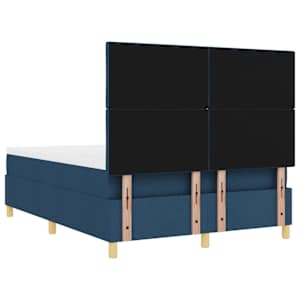 Postel s boxspringem s matrací s čelo Modrá 160 x 200 cm textil - obrázek 9