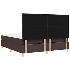 Postel s boxspringem s matrací Tmavě hnědá 180 x 200 cm textil - obrázek 9