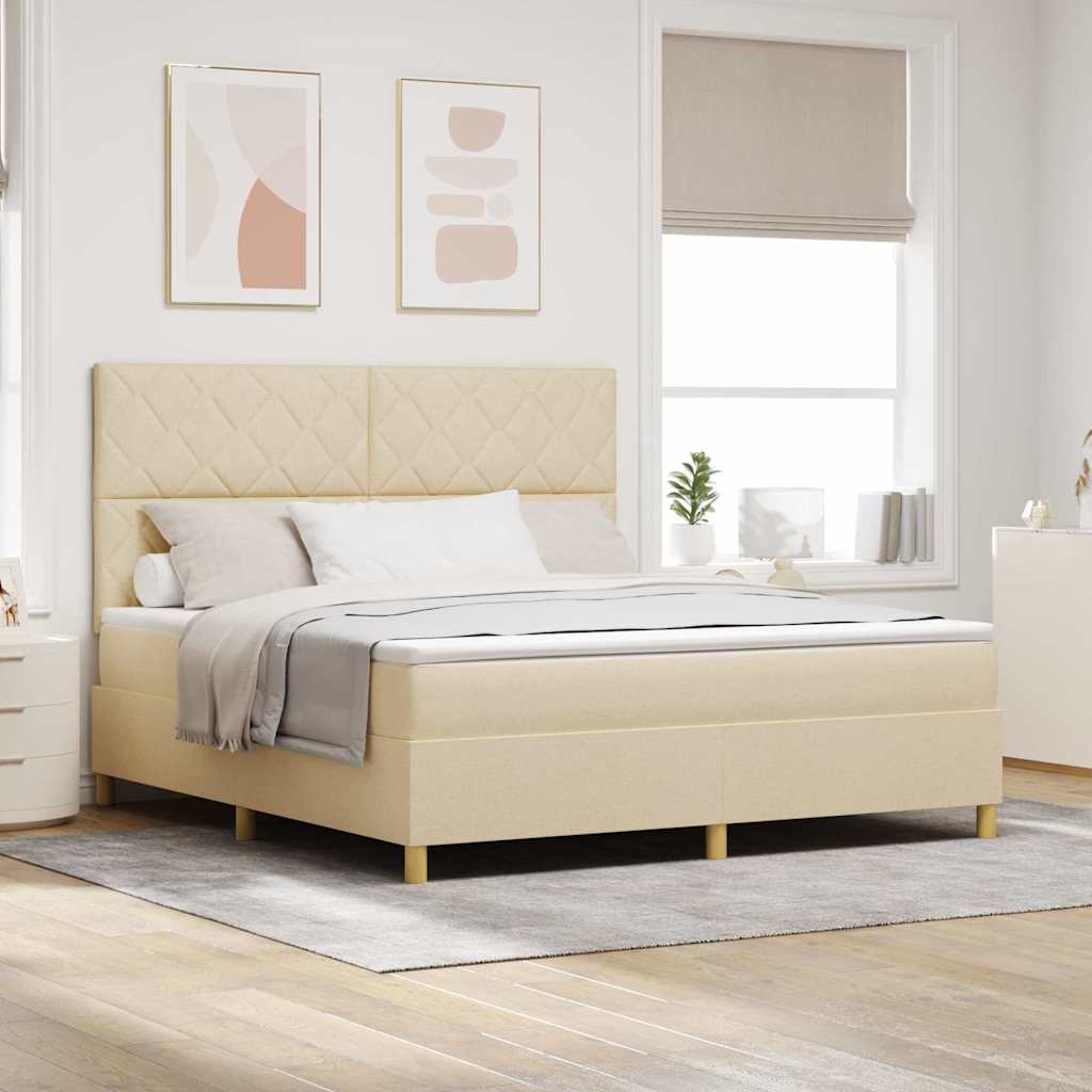 Box Spring Voodi Madrats Kreemjas Super King Kangas