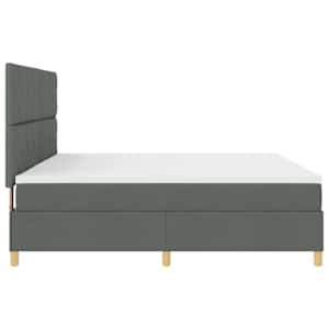 Postel s boxspringem s matrací Tmavě šedá 200 x 200 cm textil - obrázek 7