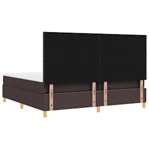 Postel s boxspringem s matrací Tmavě hnědá 200 x 200 cm textil - obrázek 8