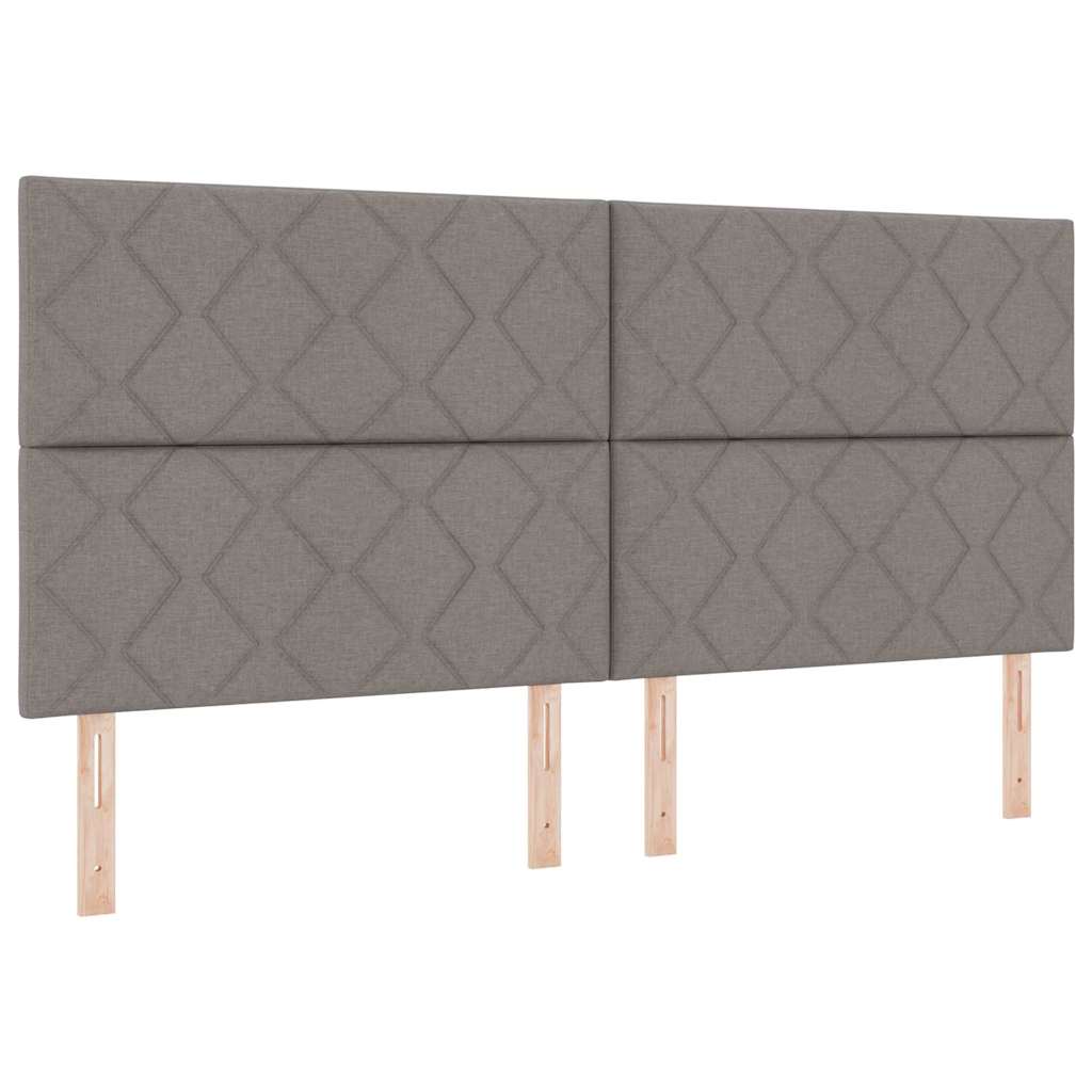 Thumbnail - vidaXL Boxspringbett mit Kopfteil Taupe 200 x 200 cm Stoff
