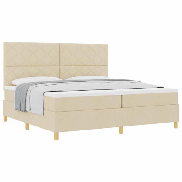 vidaXL Karbi vedrumadrats peaga cream 200 x 200 cm kangas