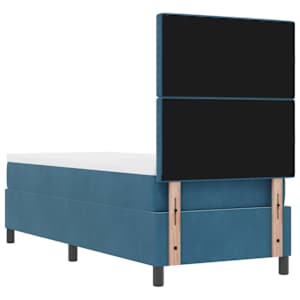 Postel s boxspringem s matrací Tmavě modrá 80 x 200 cm textil - obrázek 9