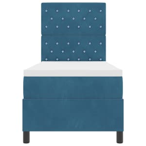 Postel s boxspringem s matrací Tmavě modrá 80 x 200 cm textil - obrázek 7